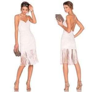 Lovers + Friends Firefly Dress Fringe Faux Suede